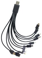 USB-кабель DeTech 10-in-1 черный