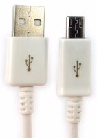 USB-кабель с удлиненным разъемом microUSB белый